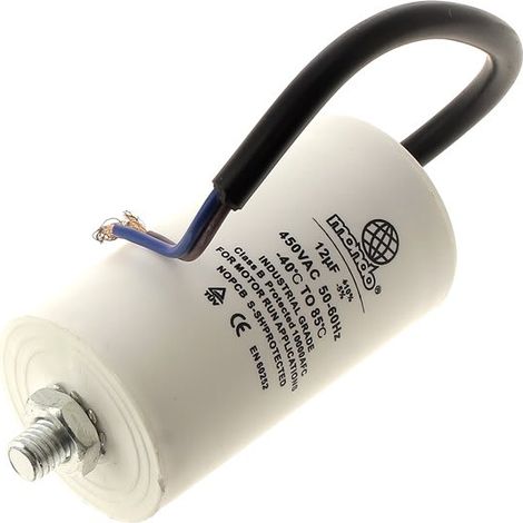 Kondensator 12µf 450v mit Drähten für Waschmaschinen div.