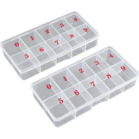 Boîte à ongles vide, organisateur et rangement pour capsules d'ongles. (1/5)