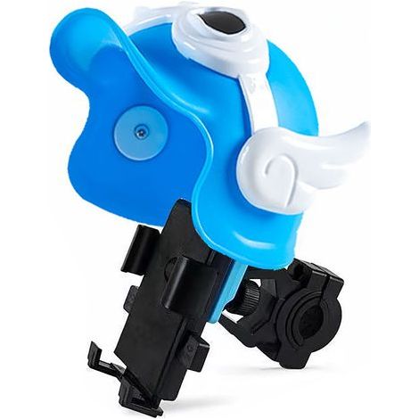 Support téléphone moto casque mignon antichoc angle réglable guidon bleu support navigation trottinette électrique petite taille (1/5)