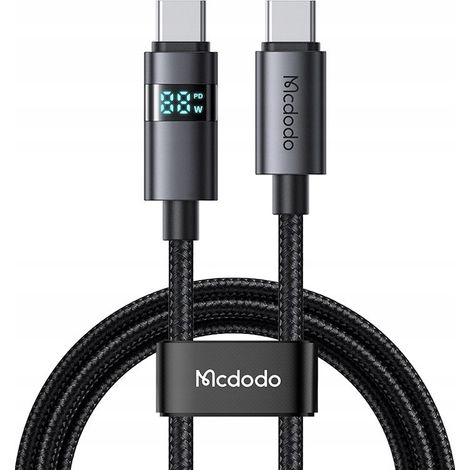 Cavo Mcdodo con display, ricarica rapida USB-C, USB TYPE C 5A 100W 1M (1/5)