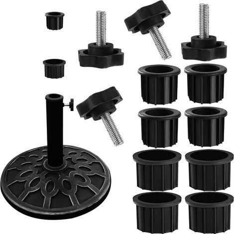 12 Pcs Pièces de Rechange pour Pied de Parapluie, Courtyard Parapluie Base Remplacement pièces avec vis M8 Bouton de Remplacement Convient aux Tables l'arrière-Cour (1/5)