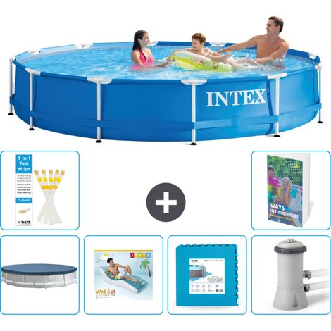 Frame Pool Rund - 366x76 cm - 7-teilig S129