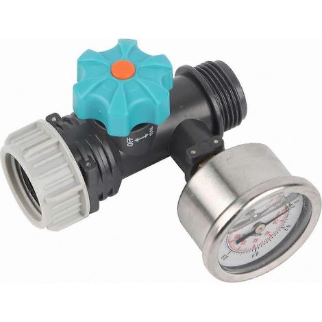 Régulateur de pression d'eau G3/4 pour jardin, vanne de contrôle à raccord fileté, usage extérieur, débit stable, matériau durable, installation facile. (1/5)