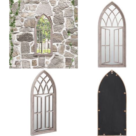 Miroir de jardin Sable 70x30 cm Fer pour utilisation extérieure - Miroir De Jardin - Miroir Extérieur - Décoration Jardin - Miroir Design - Miroir Rustique - Home & Living