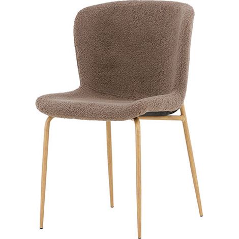 Modesto chaise de salle à manger teddy marron. (1/5)