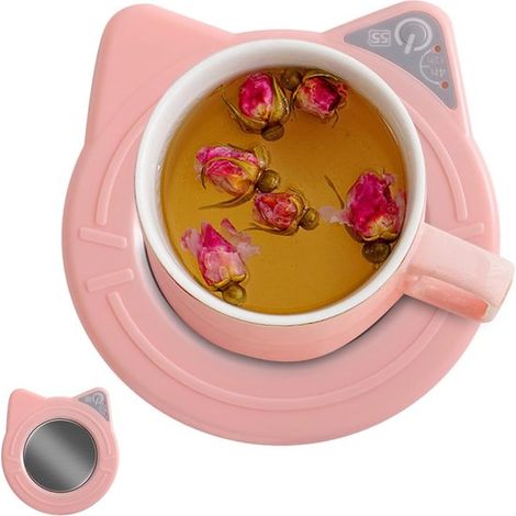 Calentador de café, posavasos con calefacción USB, 11,5 x 15 cm, 8 W, temporizador ajustable de dos niveles, el hogar o los viajes, té y más (1/5)