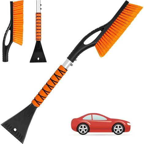 Eiskratzer Auto mit Besen, Geeignet für Autos, LKW, SUVs, 27'' 2-in-1 Abnehmbare Auto Eiskratzer und Schneebesen Auto mit Ergonomischem Schaumgriff