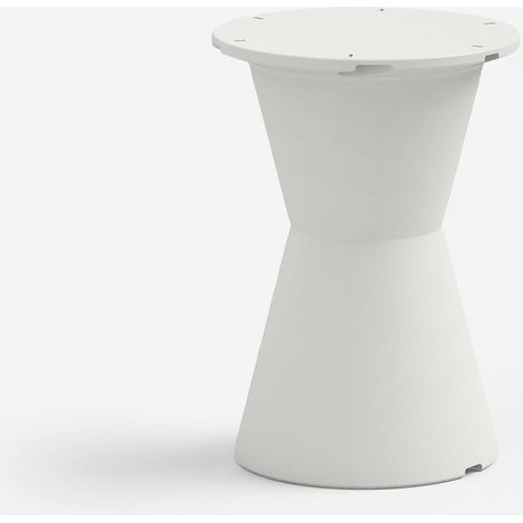 Tavolo rotondo da giardino in polietilene design minimale Dot - Bianco (1/3)