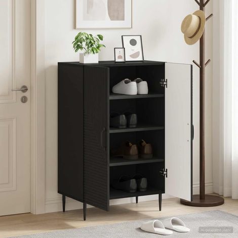 vidaXL Shoe Cabinet HAARLEM 59.5 x 39.5 x 89.5 cm Engineered Wood (1/5)