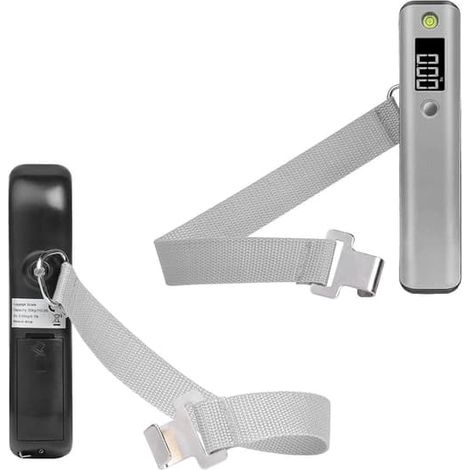Vit Mini Digital Bagagevåg, 50kg/110lb Barbar Hängande Vågenhet avec LED-Display for Resväskor & Bagage Blanc