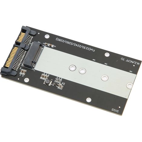 Adaptateur convertisseur M.2 NGFF vers SATA III, transfert rapide 6000 Mo/s, interface de stockage de masse, carte de conversion pour disque dur