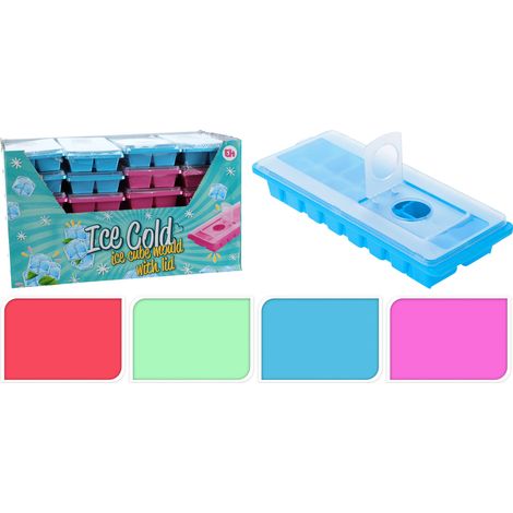 FORMAGHIACCIO PER CUBETTI CON COPERCHIO COLORE ASSORTITO