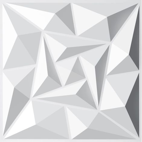 Wolketon Paneles murales 3D Espiral Blanco 30×30 cm – Paneles de PVC sin adhesivo (1/4)