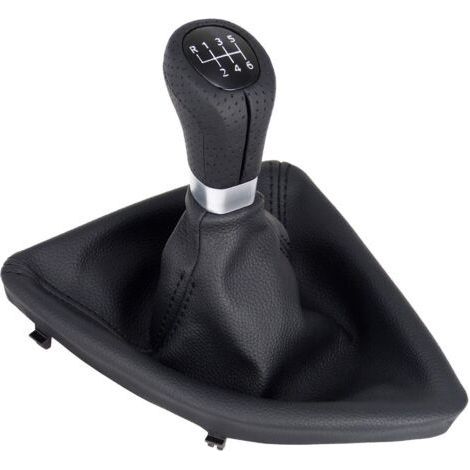 BUNTHAUS A277-1 Pommeau de levier de vitesse en cuir perforé Noir 6 vitesses Compatible avec BMW Série 1 E81 E82 E87 E88 Bouton de rechange Plug Play (1/4)