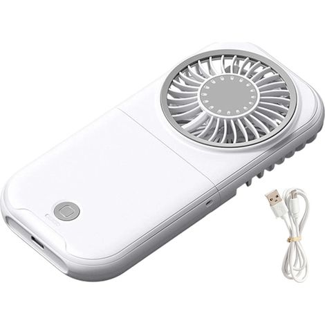 Mini-Handventilator, 4 Geschwindigkeiten, wiederaufladbar, faltbar, Handgebläse Tischventilator für Sommer, Outdoor, heißes Wetter, Camping, Strand, Reisen, Büro, Schreibtisch, Schlafzimmer (1/5)