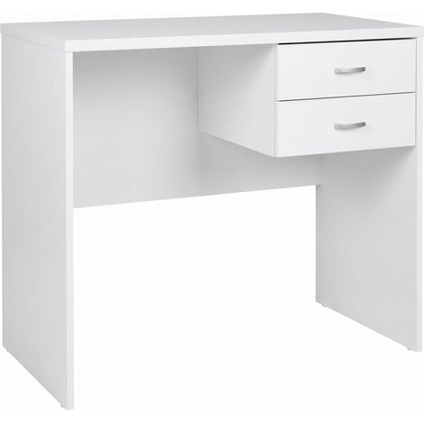 Scrivania Porta PC Compatta Tavolo Computer Ufficio Legno 80x50x76 cm bianco