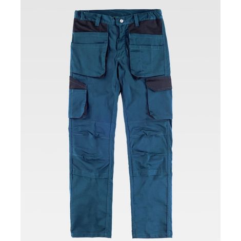 Pantalón combinado de tejido elástico, protección de rodillas WF2650 WORKTEAM S Azafata