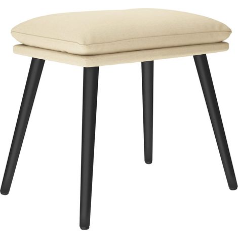 Poggiapiedi Crema 45x29,5x35 cm in Tessuto vidaXL (1/5)