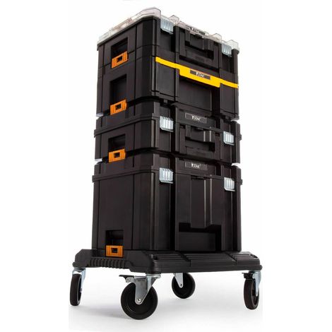 Dewalt DWST1-81048 Tstak Tower - Includes 4 Cases with Wheeled Cart Trolley (1/4)