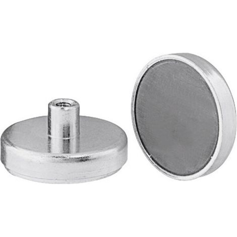 Flachgreifermagnet mit Innengewinde, Ferrit,⌀ 50 mm