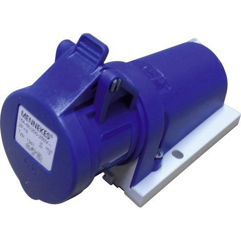 Prise fixe triphasée 16 A 230 V bleue IP44 1341 MEN1341 (1/2)