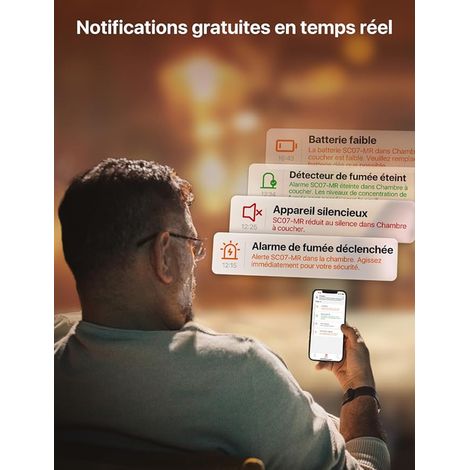 Détecteur Fumée et CO Connecté, Base Requise, SC07-MR (1/4)
