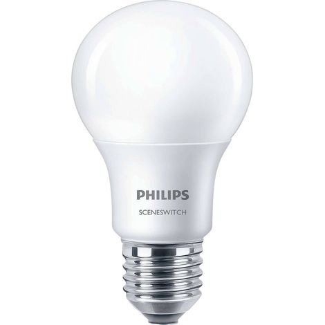 Philips Lampe LED SceneSwitch A60 E27 8-60 W à 3 niveaux (588840) (1/5)