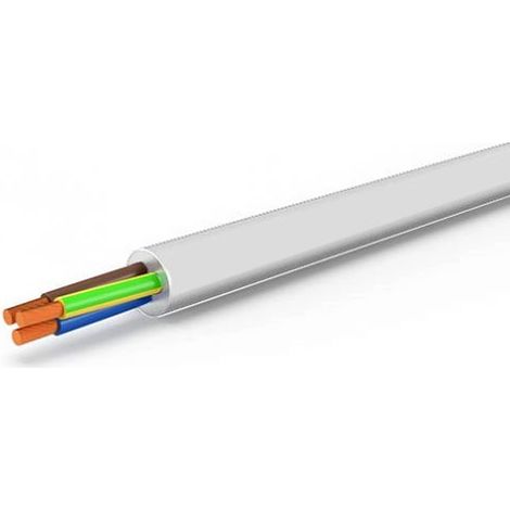1ROTOLO CAVO MULTIPOLARE FLESSIBILE H05VV-F RT. 100 MT. col. Bianco Sezione 2x0,75