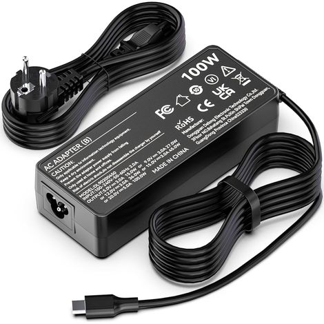 Chargeur USB C 100W Type C Universel Ordinateur Portable Adaptateur (1/5)