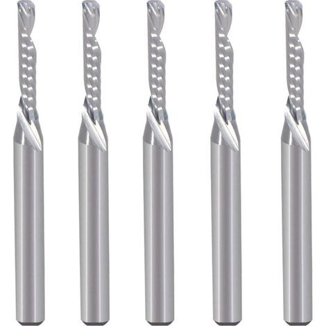 Set di 5 punte da trapano a filettatura sinistra per forare legno, acrilico, alluminio e plastica (3,175 x 2 x 12 mm) (1/5)