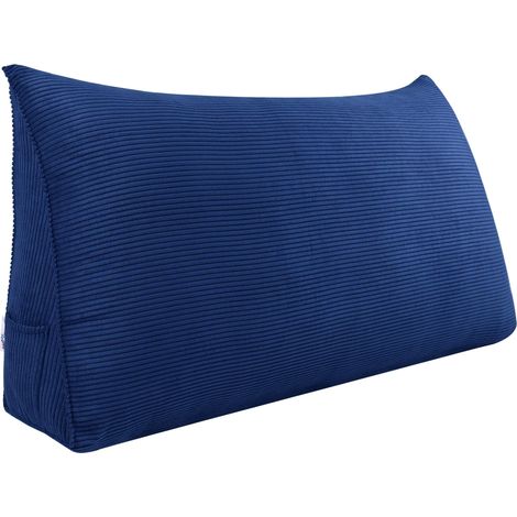Lesekissen – Marineblaues Cordimitat, 80 cm (1/5)