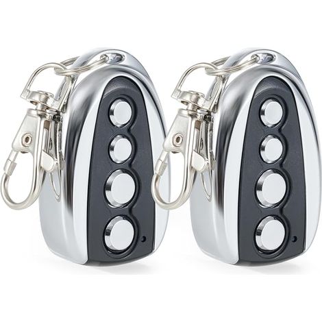 Confezione da 2 telecomandi CO-Z per motori di cancelli scorrevoli e a battente, chiavi di backup wireless, portata di 30 metri, accessori di sicurezza per cancelli automatici. (1/5)