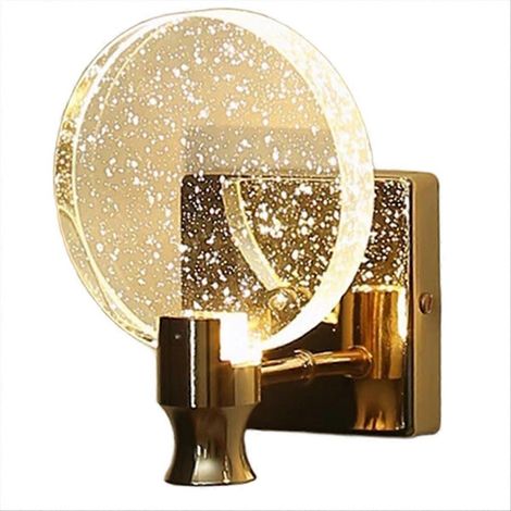 Applique murale LED de luxe à lentille unique pour couloir, chambre, chevet, escalier, salon, veilleuse (1/5)