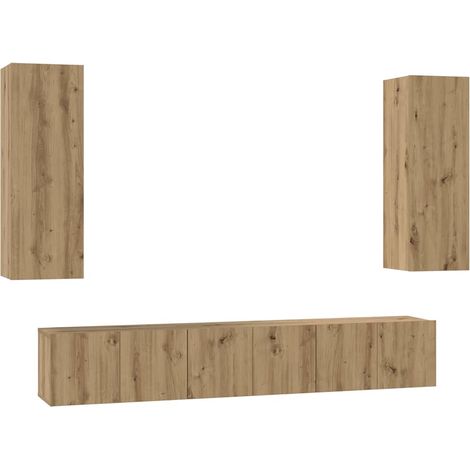 Maison Exclusive - Ensemble meuble TV 5 pcs Chêne artisanal Bois d'ingénierie