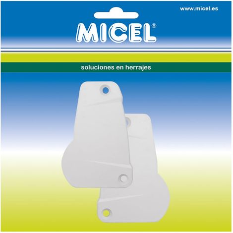 Lot de couvercles latéraux pour auvent, pour profilés de chargement de 85 mm, blanc, 64,6 x 10,4 x 96,4 mm (1/2)