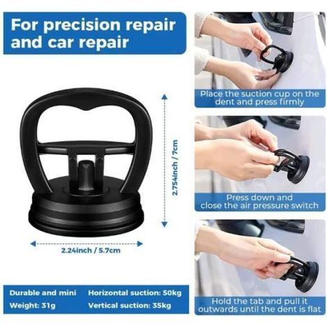 Outils de débosselage - Lot de 2 - Ventouse - ABS - 5,7 cm (1/4)