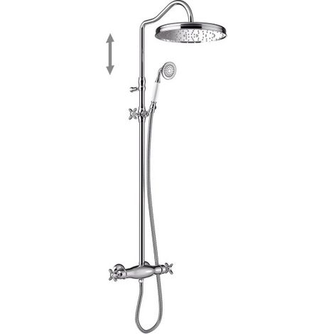 Ensemble de robinet thermostatique mural à 2 voies pour douche Tres Clasic Chrome - TRES 24219503