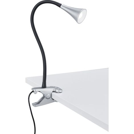 Lampe De Bureau Led Viper Aluminium Avec Pince H35 cm Trio Lighting