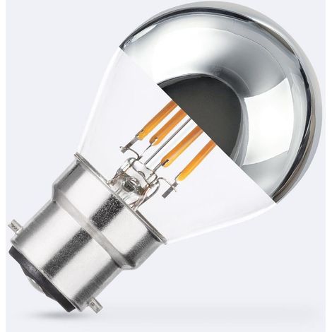 LED-Glühbirne Filament B22 4W 400 lm G45 Chrome Reflect No Flicker 2200K Superwarm