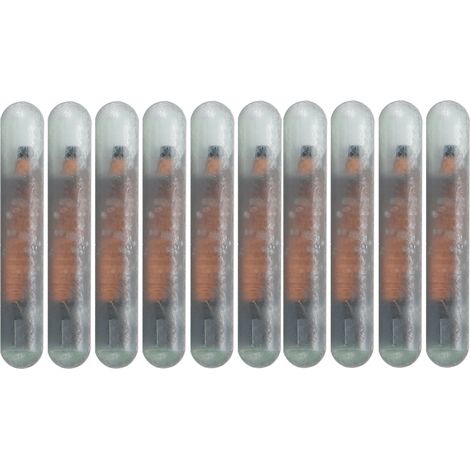 Tube en verre pour étiquettes d'animaux, 1.4mm, 10 pièces, puce légère, gestion de l'identification des animaux de compagnie, Implantation Simple (1/5)