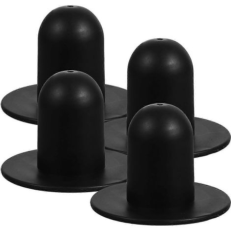 Bouchons de piscine en PVC, adaptés à tous types de piscines, lot de 4, en plastique noir résistant. (1/5)