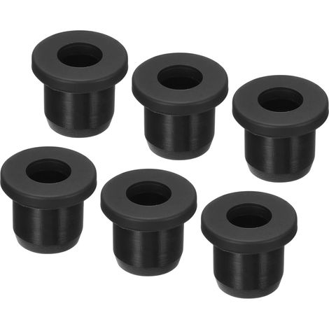 Lot de 6 œillets en caoutchouc de 11 mm de diamètre Rond en forme de T Joint de protection flexible pour tuyau de câble pour organiser et protéger les cordons (1/5)