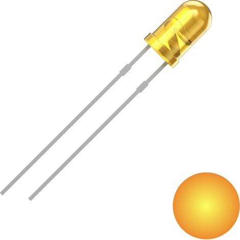 Quadrios 2111O154 LED bedrahtet Gelb Rund 3 mm 700 mcd 30 ° 20 mA 2 V (1/2)