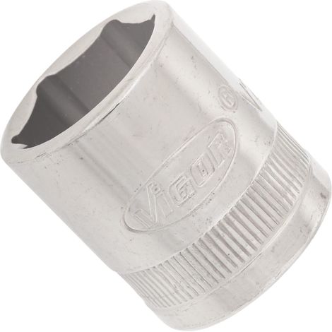 VIGOR Innenvierkant Antrieb 10 = 3/8 Zoll Steckschlüssel-Einsatz Außensechskant-Profil V2268N ∙ Vierkant hohl 10 mm (3/8 Zoll) ∙ Außen-Sechskant Profil ∙ 16 ∙ Gesamtlänge: 28 mm (1/2)