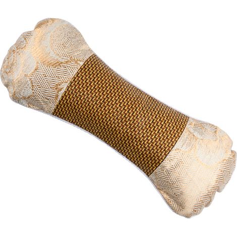 Oreiller cervical en forme d'os, couleur café, pour un sommeil réparateur. Soutien cervical et oreiller de nuit en bois d'absinthe. Idéal pour la maison. (1/2)