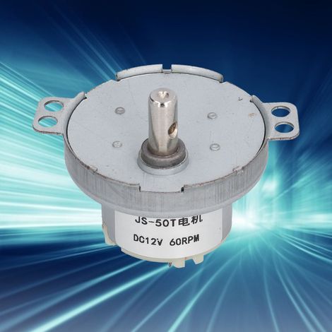 Moteur à engrenages CC JS-50T, 12 V CC, 60 tr/min (1/5)