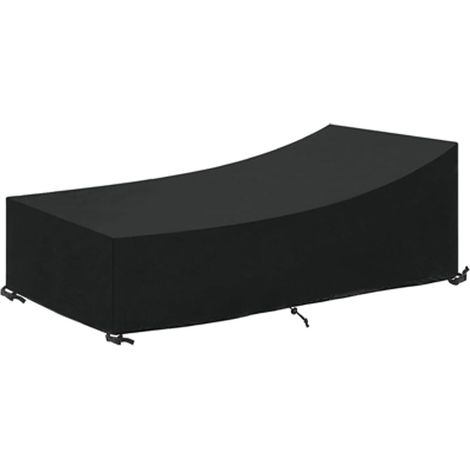 Housse pour chaise longue imperméable et anti-poussière – Housse résistante aux rayons UV – Protection pour meubles d'extérieur – 200 x 70 x 40 cm (1/5)