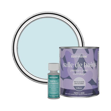 Peinture pour Carrelage de Salle de Bain, Finition Brillante - Eucalyptus 750ml (1/3)