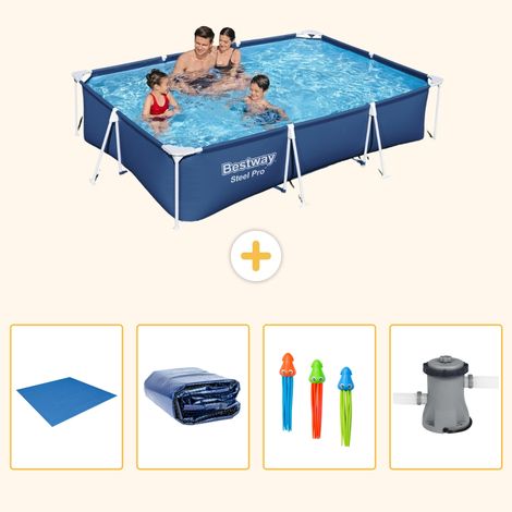 Bestway Bestway Steel Pro Rectangulaire - 300x201x66 cm - 5-pièces  S46 (1/5)