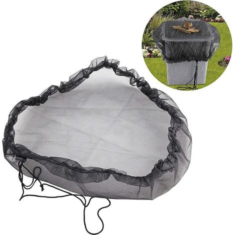 VURAHOME -Lot de 3 housses en maille pour tonneau de pluie, seaux de collecte d'eau pour garder les les débris hors de votre filet de protection pour les tonneaux de pluie de jardin en plein air (1/4)